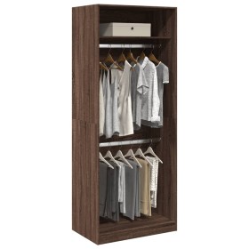 Armario madera de ingeniería color roble marrón 80x50x200 cm de , Armarios roperos - Ref: Foro24-3307798, Precio: 147,29 €, D...