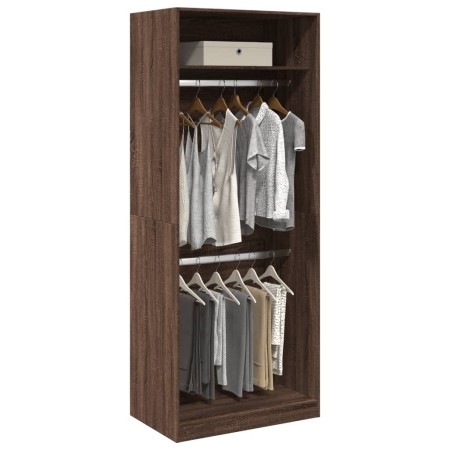 Armario madera de ingeniería color roble marrón 80x50x200 cm de , Armarios roperos - Ref: Foro24-3307798, Precio: 147,29 €, D...