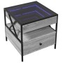 Mesa de centro con Infinity LED gris Sonoma 50x50x51 cm de , Mesas de centro - Ref: Foro24-847715, Precio: 89,59 €, Descuento: %
