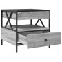 Mesa de centro con Infinity LED gris Sonoma 50x50x51 cm de , Mesas de centro - Ref: Foro24-847715, Precio: 89,59 €, Descuento: %