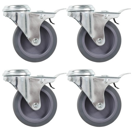 Ruedas giratorias con agujero pasador 12 unidades 75 mm de , Manipulación de materiales - Ref: Foro24-277857, Precio: 51,73 €...