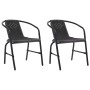 Sillas de jardín 2 unidades ratán plástico y acero 110 kg de vidaXL, Sillas de jardín - Ref: Foro24-312494, Precio: 77,26 €, ...
