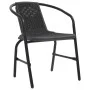 Sillas de jardín 2 unidades ratán plástico y acero 110 kg de vidaXL, Sillas de jardín - Ref: Foro24-312494, Precio: 86,58 €, ...