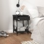 Mesita de noche madera contrachapada negro 40x42x60 cm de , Mesitas de noche - Ref: Foro24-826335, Precio: 49,21 €, Descuento: %