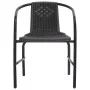 Sillas de jardín 2 unidades ratán plástico y acero 110 kg de vidaXL, Sillas de jardín - Ref: Foro24-312494, Precio: 86,58 €, ...