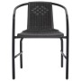 Sillas de jardín 2 unidades ratán plástico y acero 110 kg de vidaXL, Sillas de jardín - Ref: Foro24-312494, Precio: 77,26 €, ...