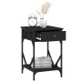 Mesita de noche madera contrachapada negro 40x42x60 cm de , Mesitas de noche - Ref: Foro24-826335, Precio: 49,21 €, Descuento: %