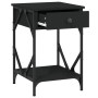 Mesita de noche madera contrachapada negro 40x42x60 cm de , Mesitas de noche - Ref: Foro24-826335, Precio: 49,21 €, Descuento: %