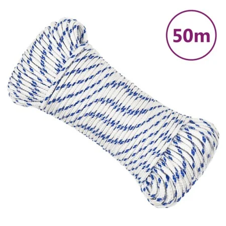 White 5 mm 50 m polypropylene boat rope by , Ropes and metal cords - Ref: Foro24-152280, Price: 11,85 €, Discount: %
