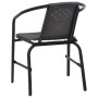 Sillas de jardín 2 unidades ratán plástico y acero 110 kg de vidaXL, Sillas de jardín - Ref: Foro24-312494, Precio: 77,26 €, ...