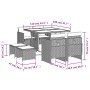 Set comedor para jardín 9 pzas y cojines ratán sintético marrón de , Conjuntos de jardín - Ref: Foro24-3210597, Precio: 408,5...