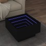 Mesa de centro con LED madera de ingeniería negro 50x50x30 cm de , Mesas de centro - Ref: Foro24-847505, Precio: 106,01 €, De...