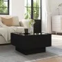 LED center table made of black engineered wood, 50x50x30 cm. by , Coffee table - Ref: Foro24-847505, Price: 104,21 €, Discoun...