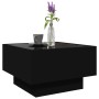 Mesa de centro con LED madera de ingeniería negro 50x50x30 cm de , Mesas de centro - Ref: Foro24-847505, Precio: 106,01 €, De...