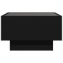 Mesa de centro con LED madera de ingeniería negro 50x50x30 cm de , Mesas de centro - Ref: Foro24-847505, Precio: 106,01 €, De...