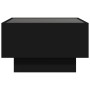 Mesa de centro con LED madera de ingeniería negro 50x50x30 cm de , Mesas de centro - Ref: Foro24-847505, Precio: 106,01 €, De...