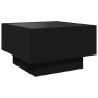 Mesa de centro con LED madera de ingeniería negro 50x50x30 cm de , Mesas de centro - Ref: Foro24-847505, Precio: 106,01 €, De...