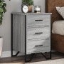 Mesita de noche madera de ingeniería gris Sonoma 40x41x60 cm de , Mesitas de noche - Ref: Foro24-848527, Precio: 74,25 €, Des...