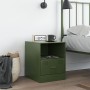 Mesita de noche acero verde oliva 34,5x39x44 cm de , Mesitas de noche - Ref: Foro24-841759, Precio: 49,76 €, Descuento: %
