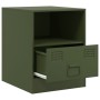 Mesita de noche acero verde oliva 34,5x39x44 cm de , Mesitas de noche - Ref: Foro24-841759, Precio: 49,76 €, Descuento: %