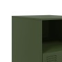Mesita de noche acero verde oliva 34,5x39x44 cm de , Mesitas de noche - Ref: Foro24-841759, Precio: 49,76 €, Descuento: %