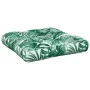 Cojín para palés tela estampado de hojas 58x58x10 cm de , Cojines para sillas y sofás - Ref: Foro24-360912, Precio: 27,62 €, ...