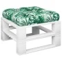 Cojín para palés tela estampado de hojas 58x58x10 cm de , Cojines para sillas y sofás - Ref: Foro24-360912, Precio: 27,62 €, ...