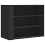 Armario de pared madera de ingeniería negro 75x35x60 cm de , Estantes y estanterías - Ref: Foro24-848417, Precio: 54,47 €, De...