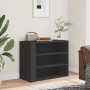 Armario de pared madera de ingeniería negro 75x35x60 cm de , Estantes y estanterías - Ref: Foro24-848417, Precio: 54,47 €, De...