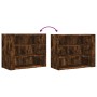 Armario de pared madera de ingeniería roble ahumado 75x35x60 cm de , Estantes y estanterías - Ref: Foro24-848420, Precio: 52,...