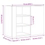Armario de pared madera de ingeniería marrón roble 75x35x60 cm de , Estantes y estanterías - Ref: Foro24-848429, Precio: 77,1...