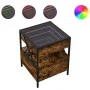 Mesa de centro con Infinity LED roble ahumado 40x40x51 cm de , Mesas de centro - Ref: Foro24-847719, Precio: 76,71 €, Descuen...