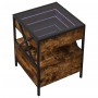 Mesa de centro con Infinity LED roble ahumado 40x40x51 cm de , Mesas de centro - Ref: Foro24-847719, Precio: 77,83 €, Descuen...
