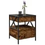 Mesa de centro con Infinity LED roble ahumado 40x40x51 cm de , Mesas de centro - Ref: Foro24-847719, Precio: 76,71 €, Descuen...