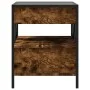 Mesa de centro con Infinity LED roble ahumado 40x40x51 cm de , Mesas de centro - Ref: Foro24-847719, Precio: 76,71 €, Descuen...
