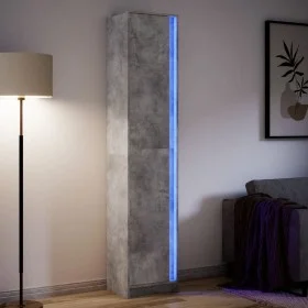 Aparador con LED madera ingeniería gris 41,5x32,5x200 cm de , Aparadores - Ref: Foro24-3307901, Precio: 130,95 €, Descuento: %