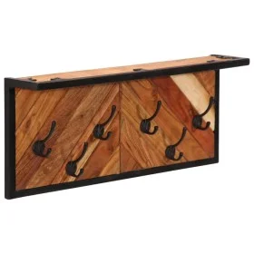 Perchero de pared con 6 ganchos madera maciza de mango de , Estantes y estanterías - Ref: Foro24-376048, Precio: 63,03 €, Des...