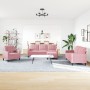 Juego de sofás con cojines 4 piezas terciopelo rosa de , Sofás - Ref: Foro24-3278364, Precio: 761,31 €, Descuento: %