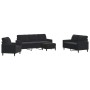 Juego de sofás con cojines 4 piezas terciopelo negro de , Sofás - Ref: Foro24-3278366, Precio: 689,24 €, Descuento: %