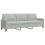 Set of sofas with 4 light gray velvet cushions by , Sofas - Ref: Foro24-3278441, Price: 655,05 €, Discount: %