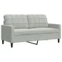 Set of sofas with 4 light gray velvet cushions by , Sofas - Ref: Foro24-3278441, Price: 655,05 €, Discount: %