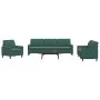 Juego de sofás con cojines 4 piezas terciopelo verde oscuro de , Sofás - Ref: Foro24-3278443, Precio: 757,93 €, Descuento: %