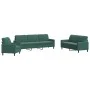 Juego de sofás con cojines 4 piezas terciopelo verde oscuro de , Sofás - Ref: Foro24-3278443, Precio: 757,93 €, Descuento: %