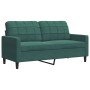Juego de sofás con cojines 4 piezas terciopelo verde oscuro de , Sofás - Ref: Foro24-3278443, Precio: 787,60 €, Descuento: %