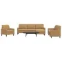 Set of sofas with 4 brown velvet cushions by , Sofas - Ref: Foro24-3278448, Price: 715,98 €, Discount: %