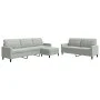 Juego de sofás con cojines 3 piezas terciopelo gris claro de , Sofás - Ref: Foro24-3278481, Precio: 522,77 €, Descuento: %