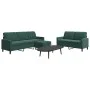 Juego de sofás con cojines 3 piezas terciopelo verde oscuro de , Sofás - Ref: Foro24-3278403, Precio: 594,26 €, Descuento: %