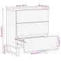 Mesita de noche madera maciza de acacia 50x34x62 cm de , Mesitas de noche - Ref: Foro24-377485, Precio: 70,79 €, Descuento: %