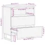 Solid acacia wood bedside table 50x34x62 cm by , Nightstands - Ref: Foro24-377487, Price: 73,97 €, Discount: %