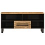 Mueble de TV madera maciza de mango rugosa 100x34x46 cm de , Almacenamiento para CD y DVD - Ref: Foro24-377514, Precio: 74,25...